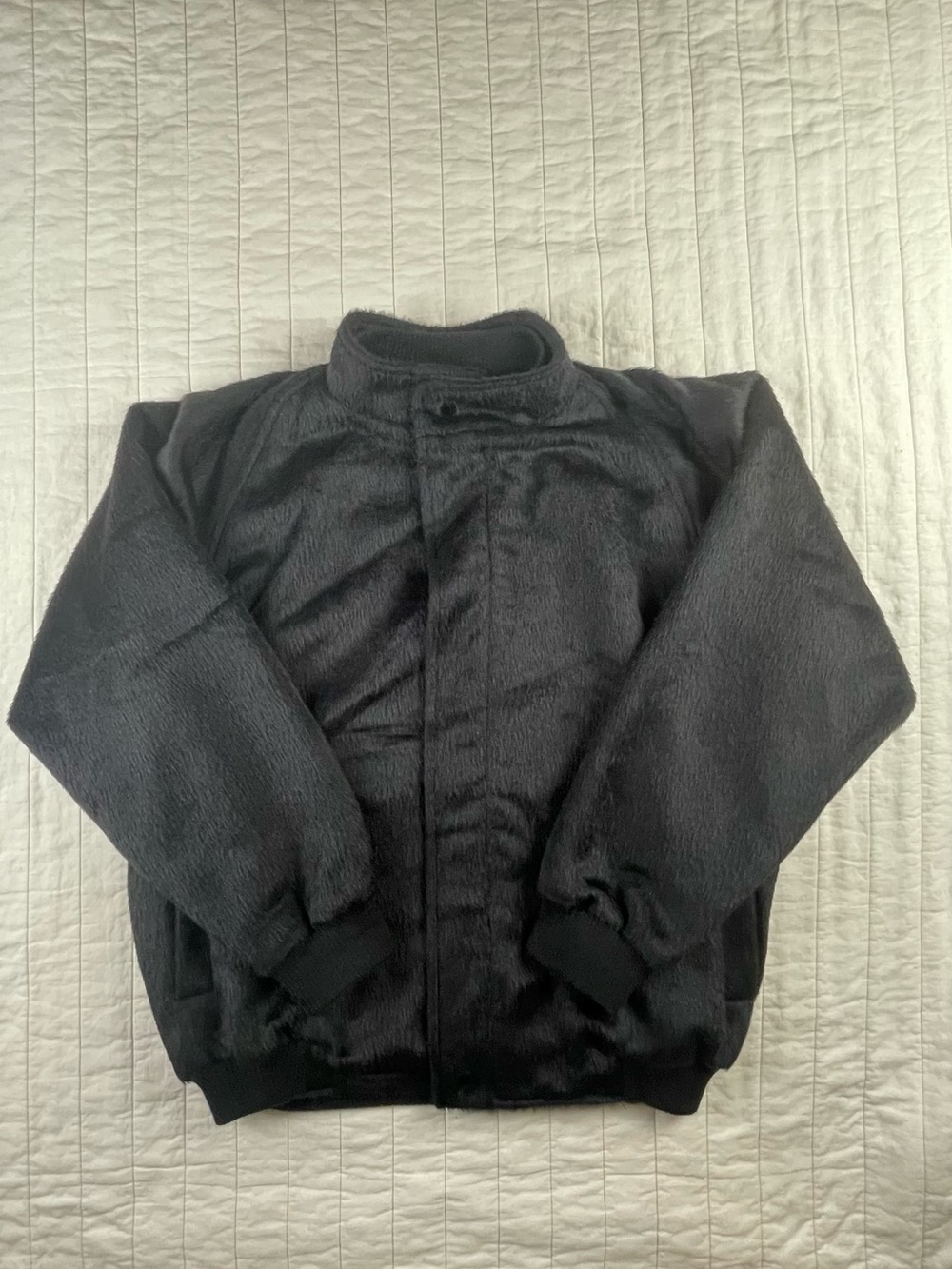 Everything Alpaca Peruvian Black Jacket Large Unisex Alpaca Blend Bomber large